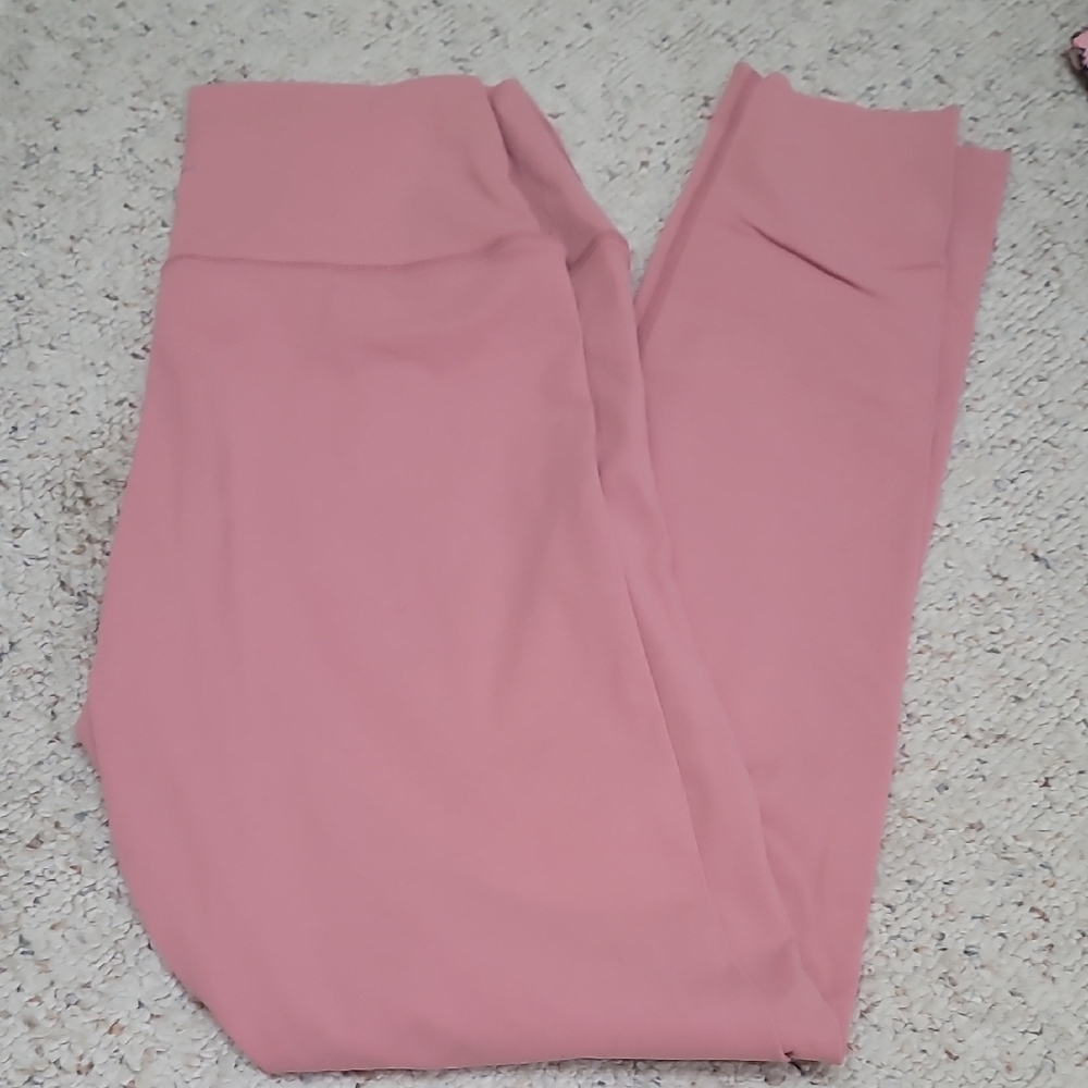 Pink High-Waisted Leggings with Tapered Design